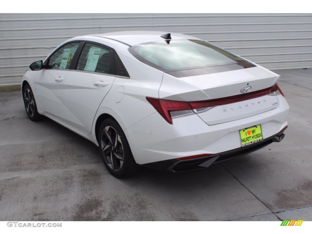 2021 Elantra Limited - Quartz White / Melange/Light Gray photo #6