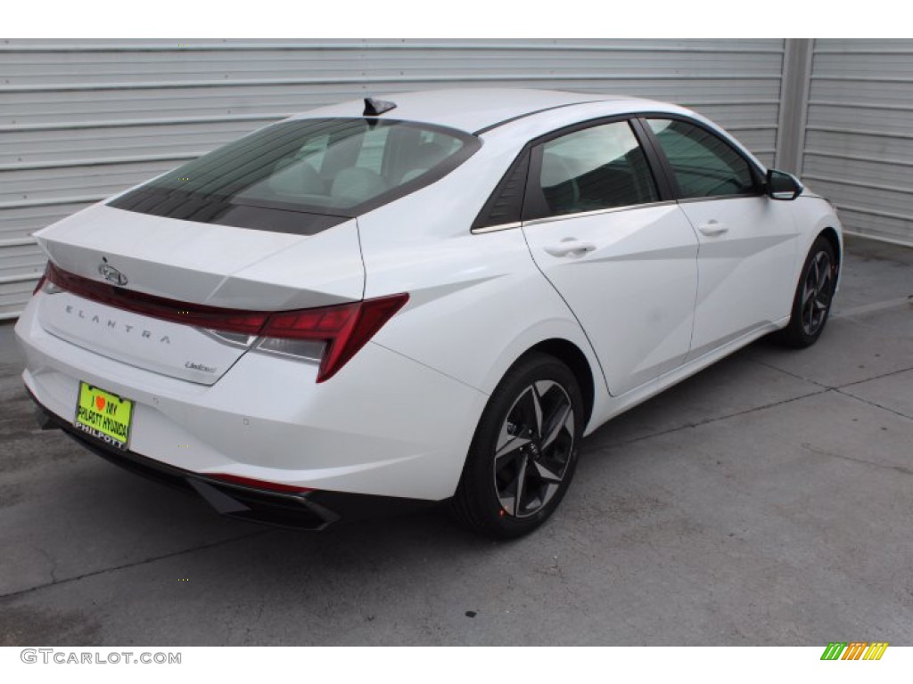 2021 Elantra Limited - Quartz White / Melange/Light Gray photo #8