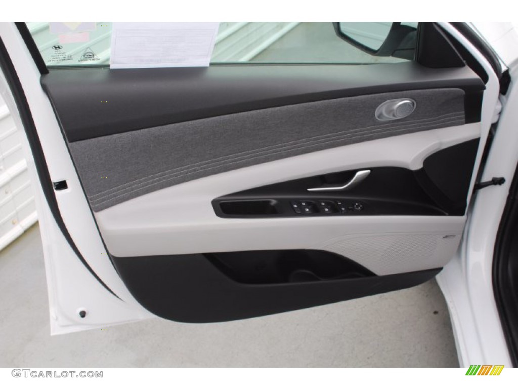 2021 Elantra Limited - Quartz White / Melange/Light Gray photo #9