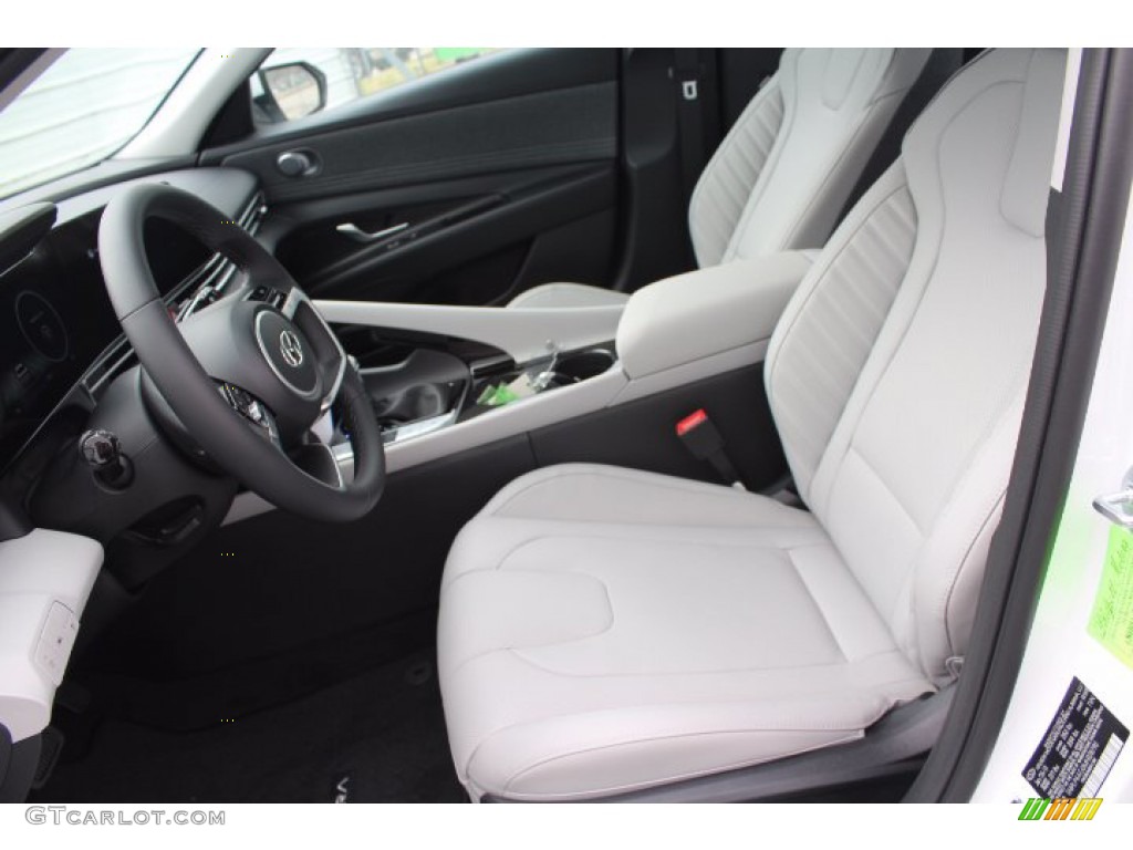 2021 Elantra Limited - Quartz White / Melange/Light Gray photo #10