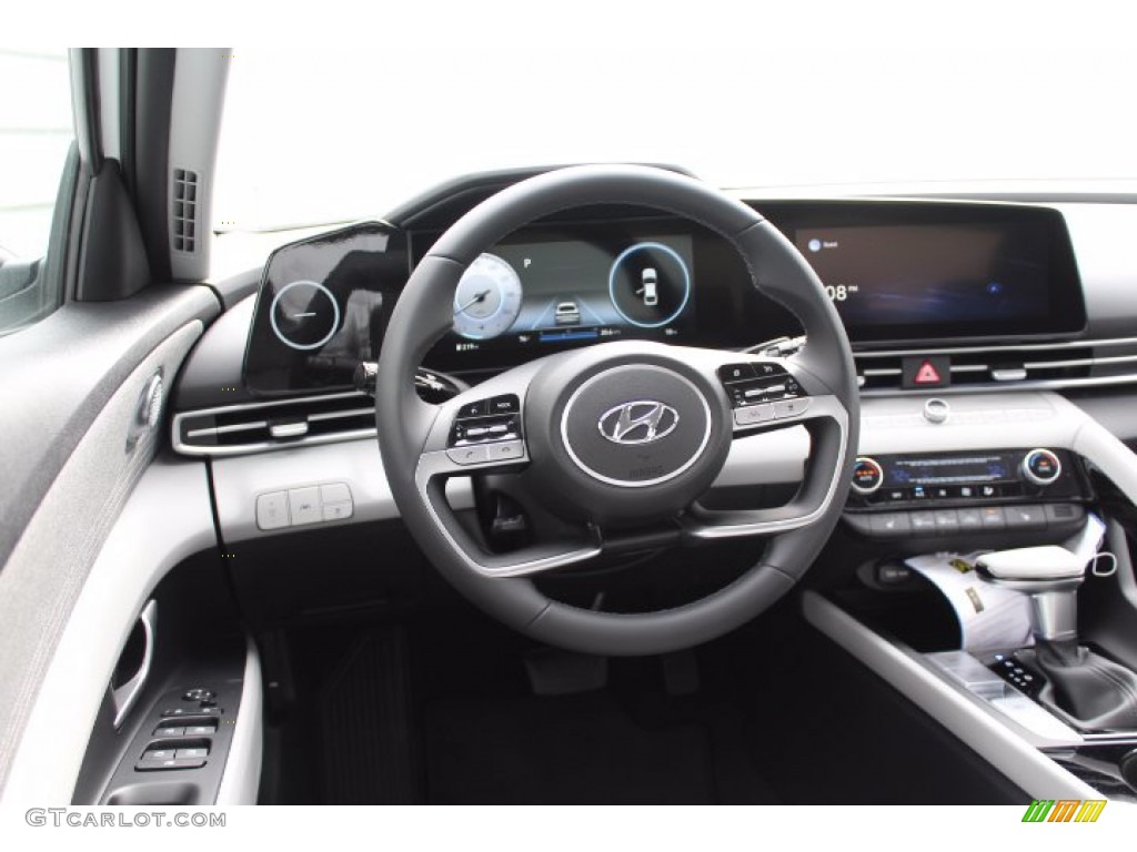 2021 Elantra Limited - Quartz White / Melange/Light Gray photo #22