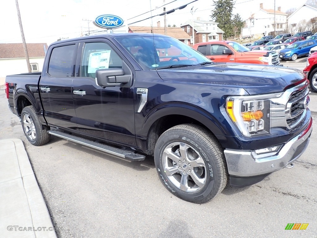 Antimatter Blue 2021 Ford F150 XLT SuperCrew 4x4 Exterior Photo #141189513