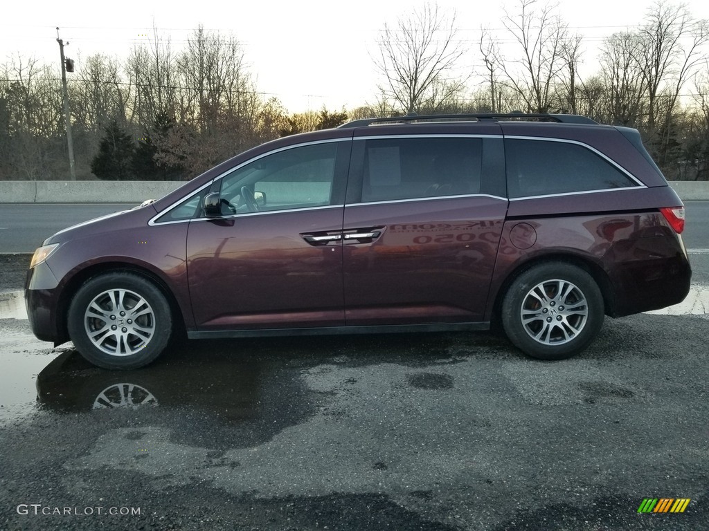 2011 Odyssey EX-L - Dark Cherry Pearl / Beige photo #8