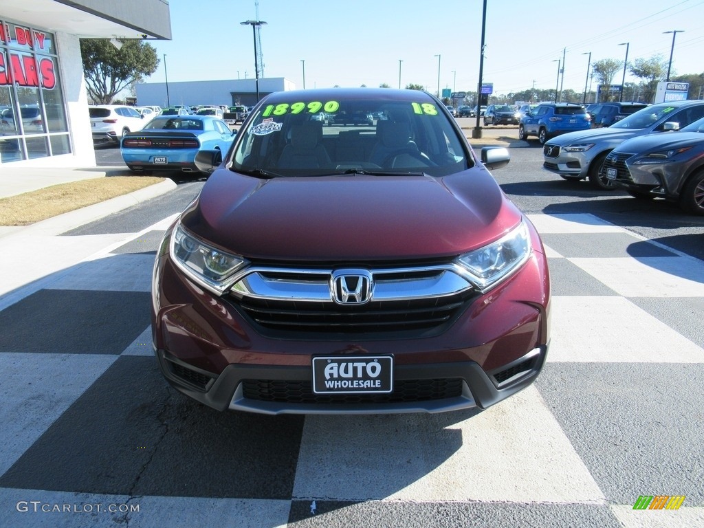 2018 CR-V LX - Basque Red Pearl II / Gray photo #2