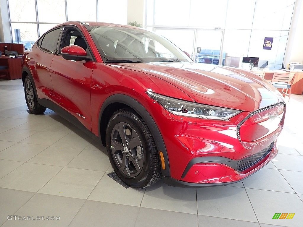 Rapid Red Metallic 2021 Ford Mustang Mach-E Select eAWD Exterior Photo #141196337