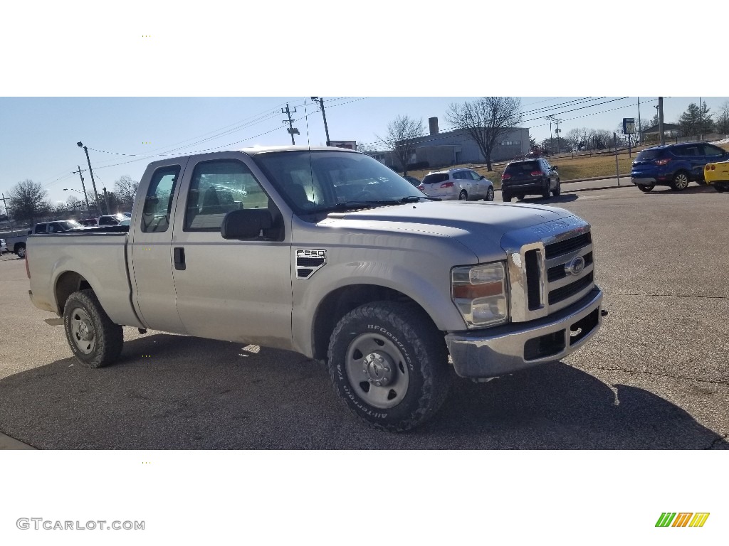 2008 F250 Super Duty XLT SuperCab - Silver Metallic / Camel photo #3