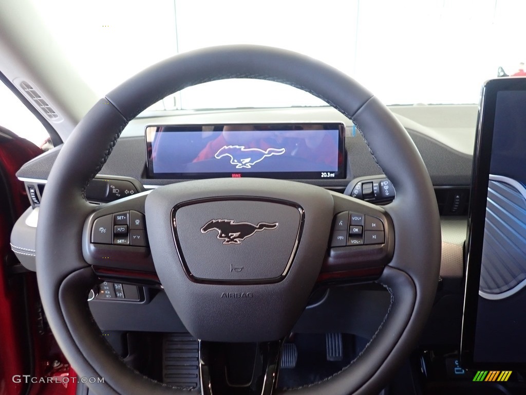 2021 Ford Mustang Mach-E Select eAWD Black Onyx Steering Wheel Photo #141196628