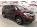 2021 Deep Scarlet Pearl Honda Pilot EX-L AWD  photo #2