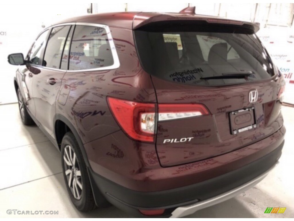 2021 Pilot EX-L AWD - Deep Scarlet Pearl / Beige photo #4