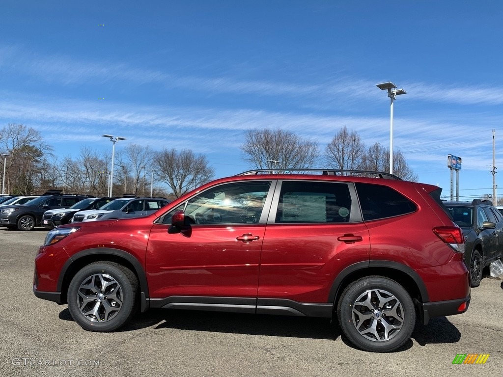 2021 Forester 2.5i Premium - Crimson Red Pearl / Gray photo #3