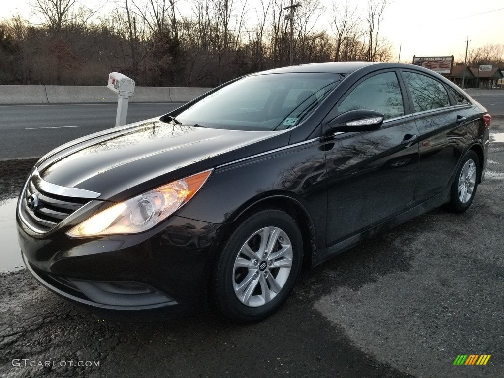 2014 Sonata GLS - Phantom Black Metallic / Gray photo #7