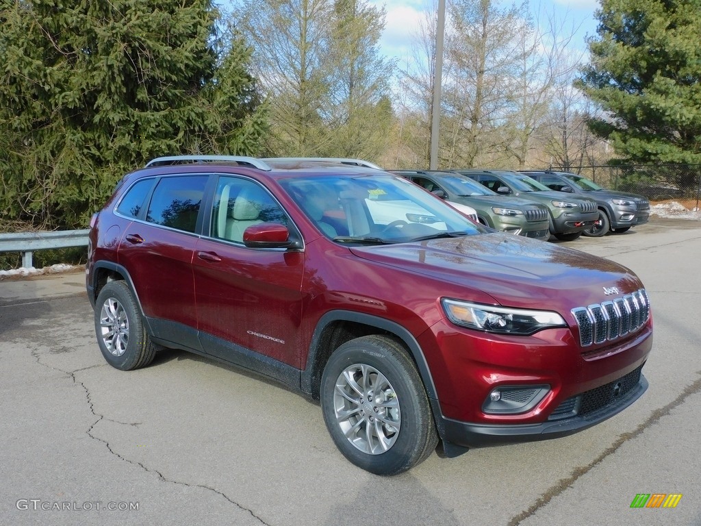 Velvet Red Pearl 2021 Jeep Cherokee Latitude Lux 4x4 Exterior Photo #141200933