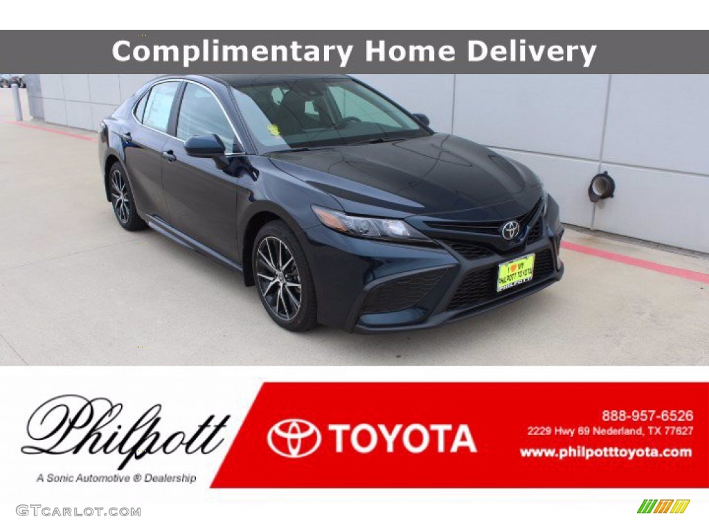 2021 Camry SE - Galactic Aqua Mica / Black photo #1
