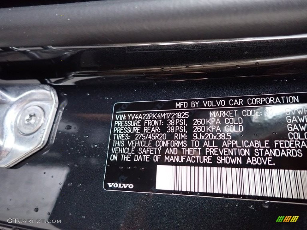 2021 XC90 T6 AWD Momentum - Savile Gray Metallic / Charcoal photo #11