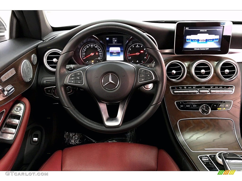 2018 Mercedes-Benz C 300 Cabriolet Cranberry Red/Black Dashboard Photo #141203357