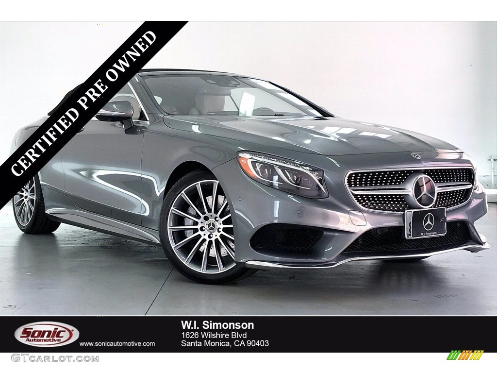 2017 S 550 Cabriolet - Selenite Grey Metallic / Crystal Grey/Black photo #1