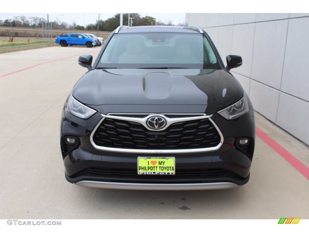 2021 Highlander Platinum - Midnight Black Metallic / Harvest Beige photo #3