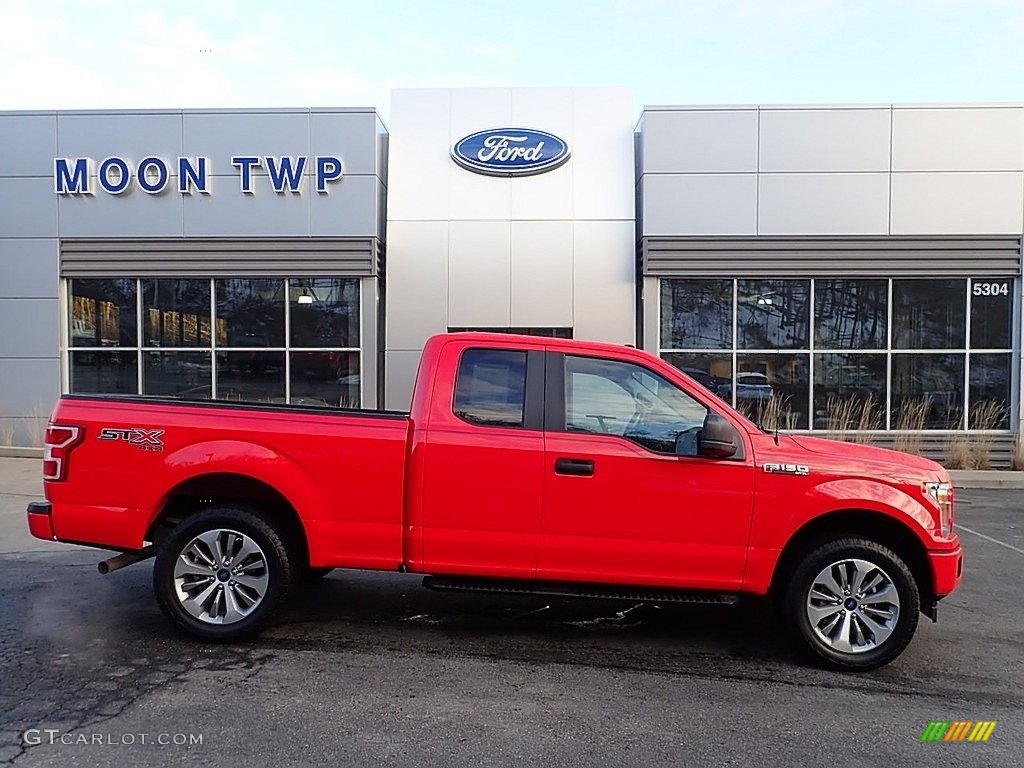 2018 F150 XL SuperCab 4x4 - Race Red / Earth Gray photo #1