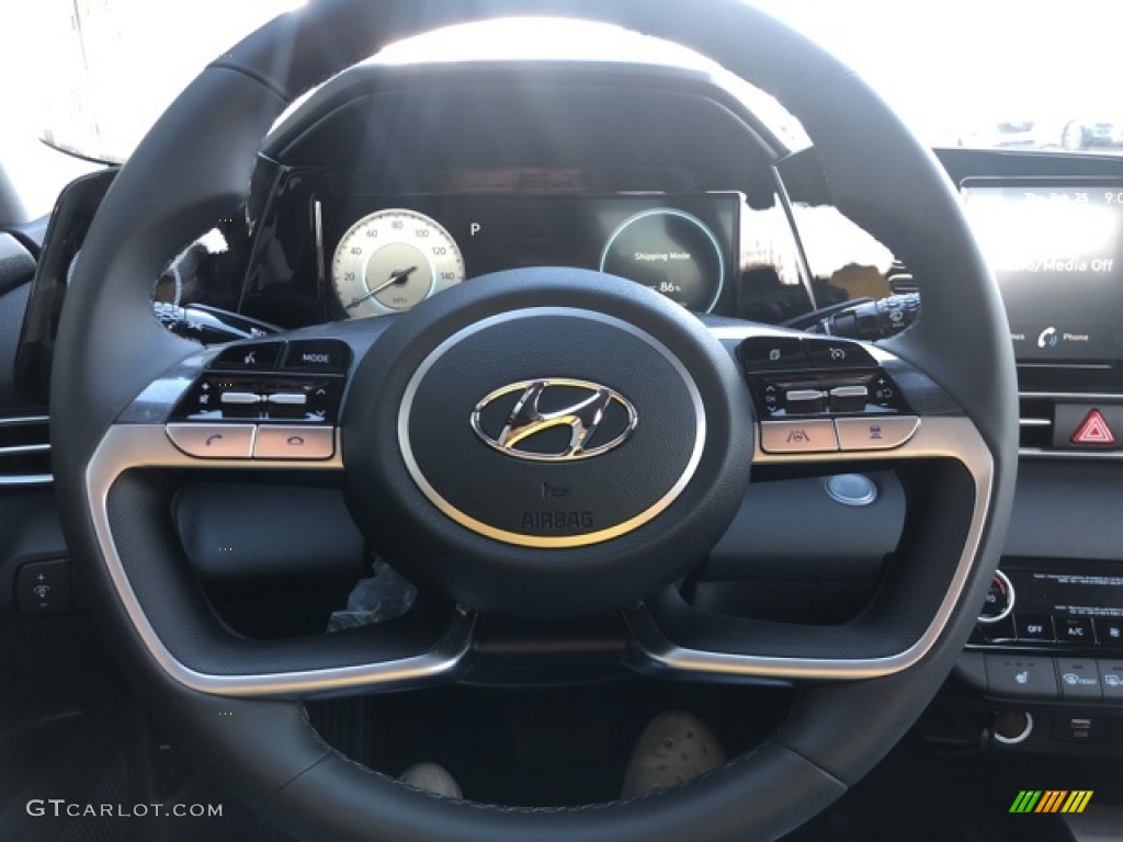 2021 Elantra SEL - Shimmering Silver Pearl / Black photo #9