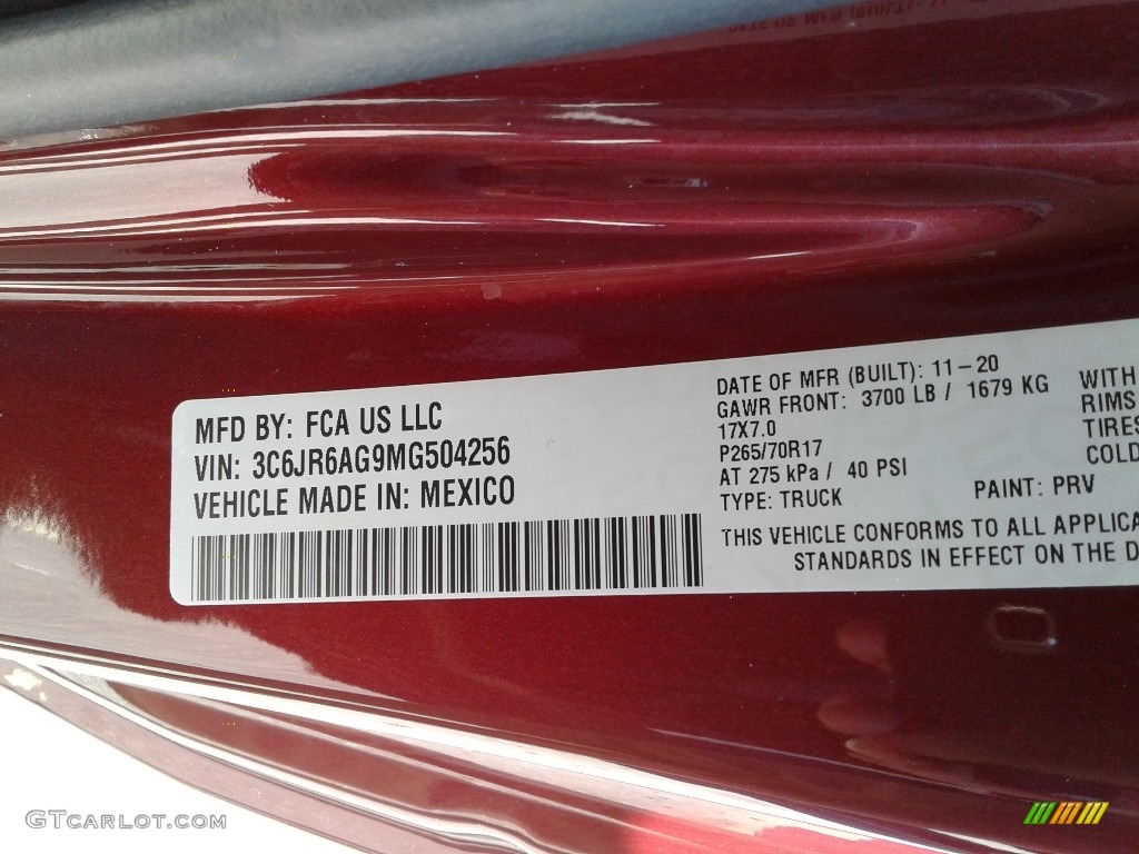 2021 1500 Classic Regular Cab - Delmonico Red Pearl / Black photo #25