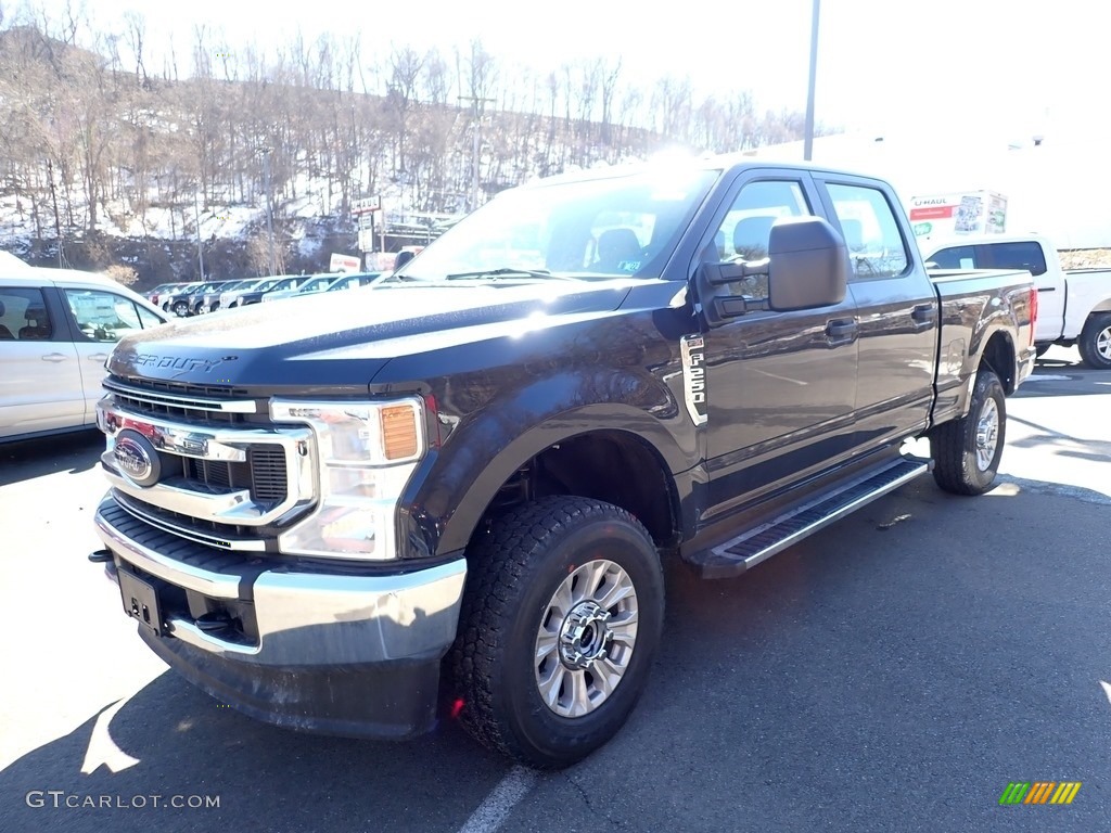 2021 F250 Super Duty XL Crew Cab 4x4 - Antimatter Blue / Medium Earth Gray photo #5