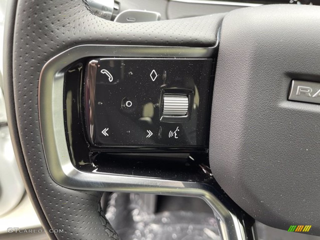 2021 Land Rover Range Rover Evoque S R-Dynamic Ebony Steering Wheel Photo #141216214