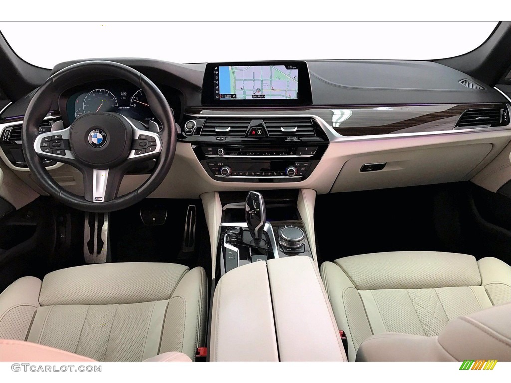 Ivory White Interior 2019 BMW 5 Series M550i xDrive Sedan Photo #141216412