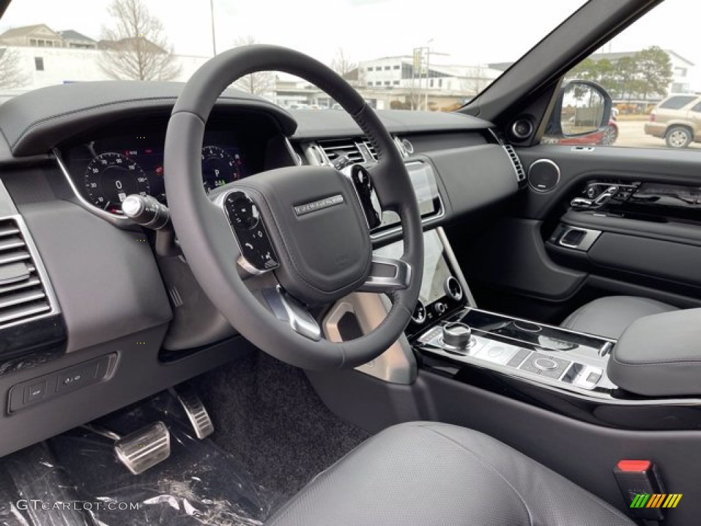 2021 Land Rover Range Rover Westminster Ebony Steering Wheel Photo #141216844