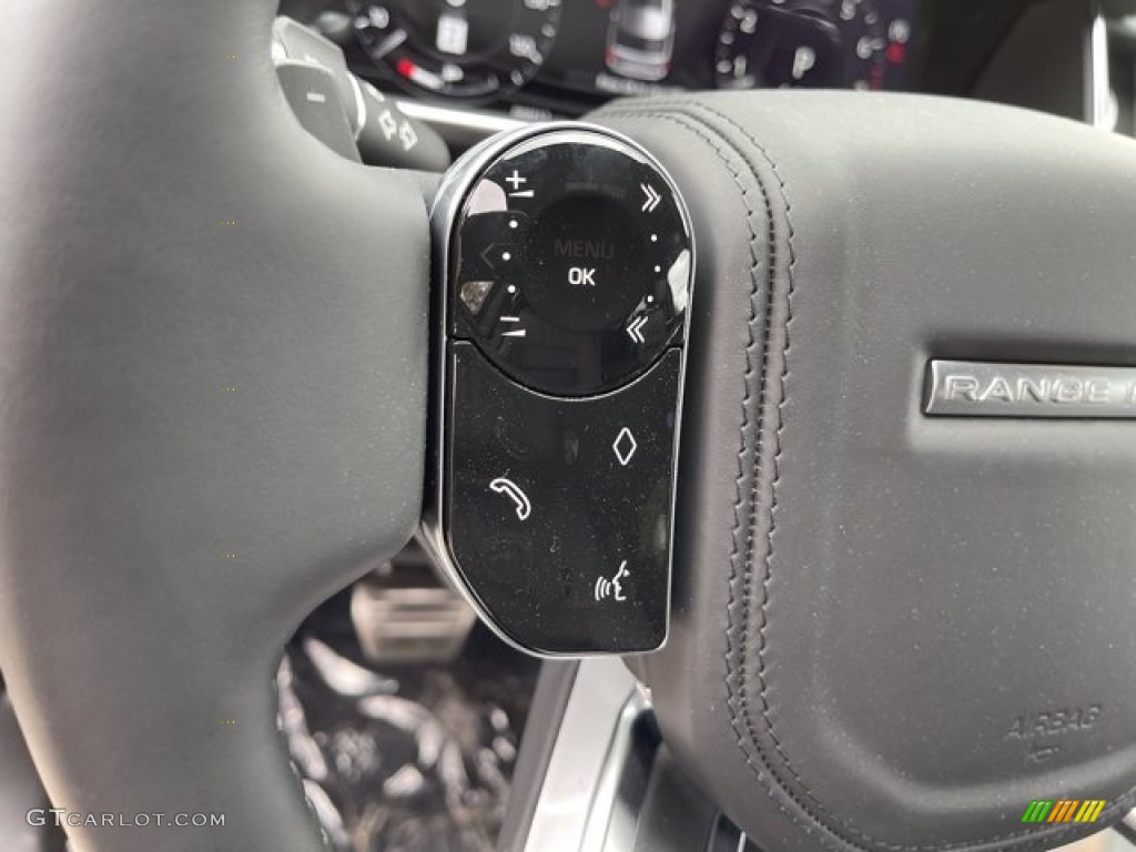 2021 Land Rover Range Rover Westminster Ebony Steering Wheel Photo #141216862