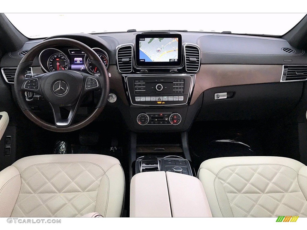 2018 Mercedes-Benz GLS 450 4Matic designo Porcelain/Black Dashboard Photo #141218770