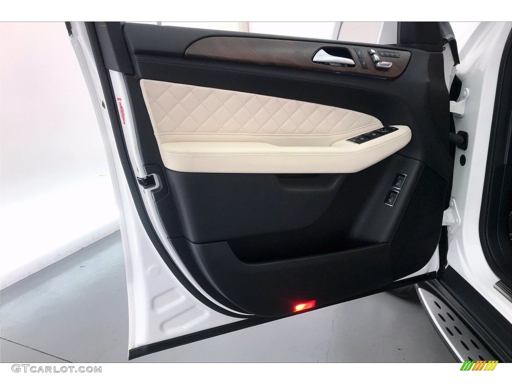 2018 Mercedes-Benz GLS 450 4Matic designo Porcelain/Black Door Panel Photo #141219010