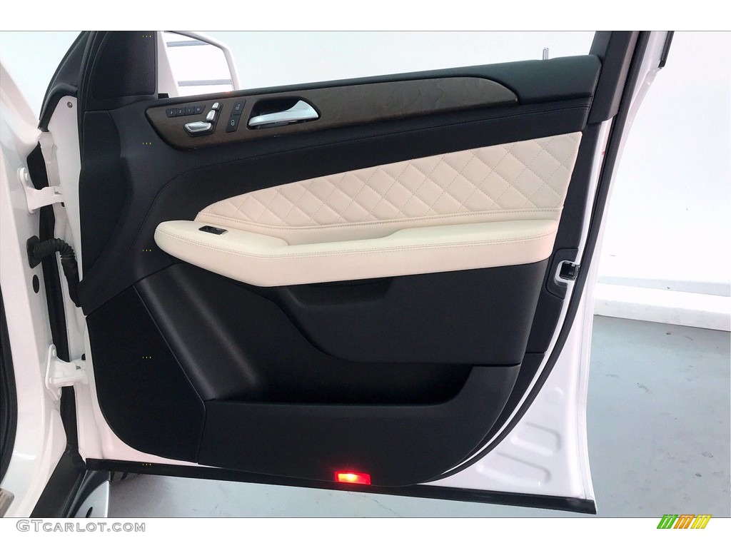2018 Mercedes-Benz GLS 450 4Matic designo Porcelain/Black Door Panel Photo #141219031