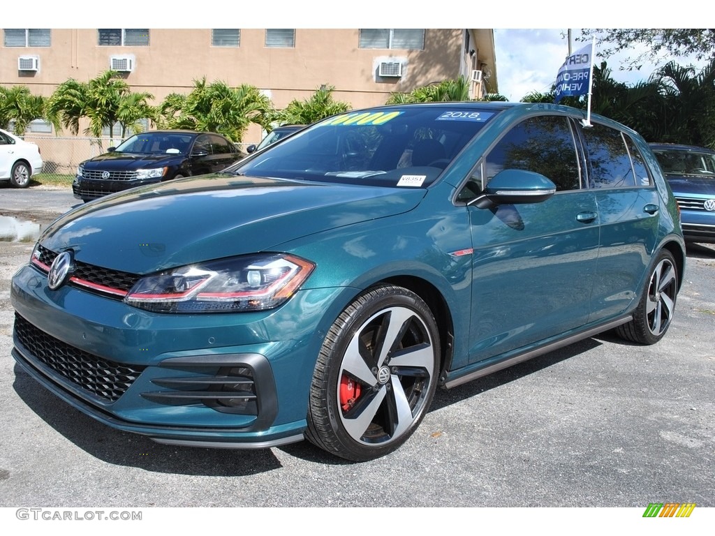Great Falls Green Metallic 2018 Volkswagen Golf GTI Autobahn Exterior Photo #141220660