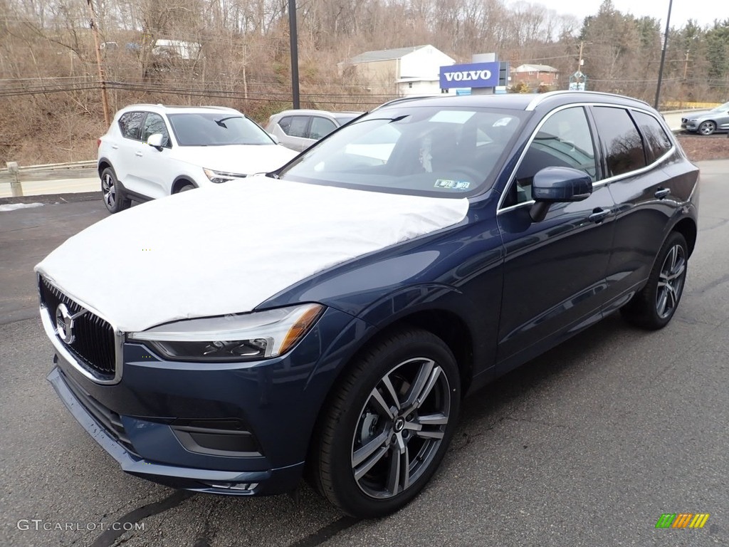 2021 XC60 T5 AWD Momentum - Denim Blue Metallic / Maroon Brown/Charcoal photo #5