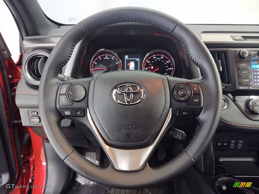 2017 Toyota RAV4 SE Black Steering Wheel Photo #141225553
