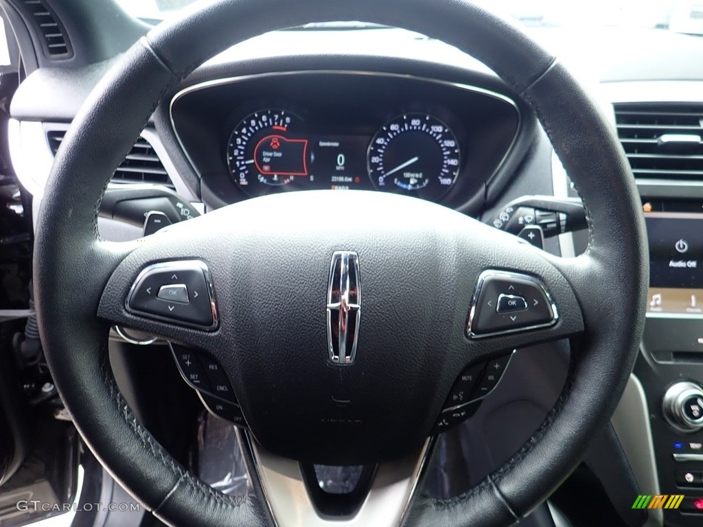 2019 Lincoln MKC AWD Ebony Steering Wheel Photo #141225784