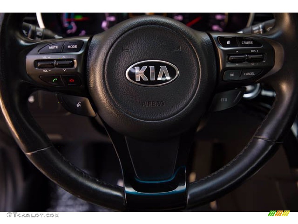 2016 Kia Optima EX Hybrid Black Steering Wheel Photo #141227062