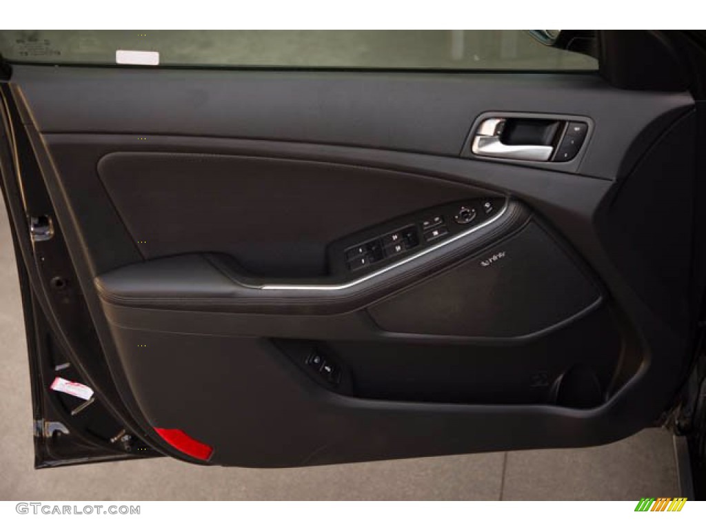 2016 Kia Optima EX Hybrid Black Door Panel Photo #141227385