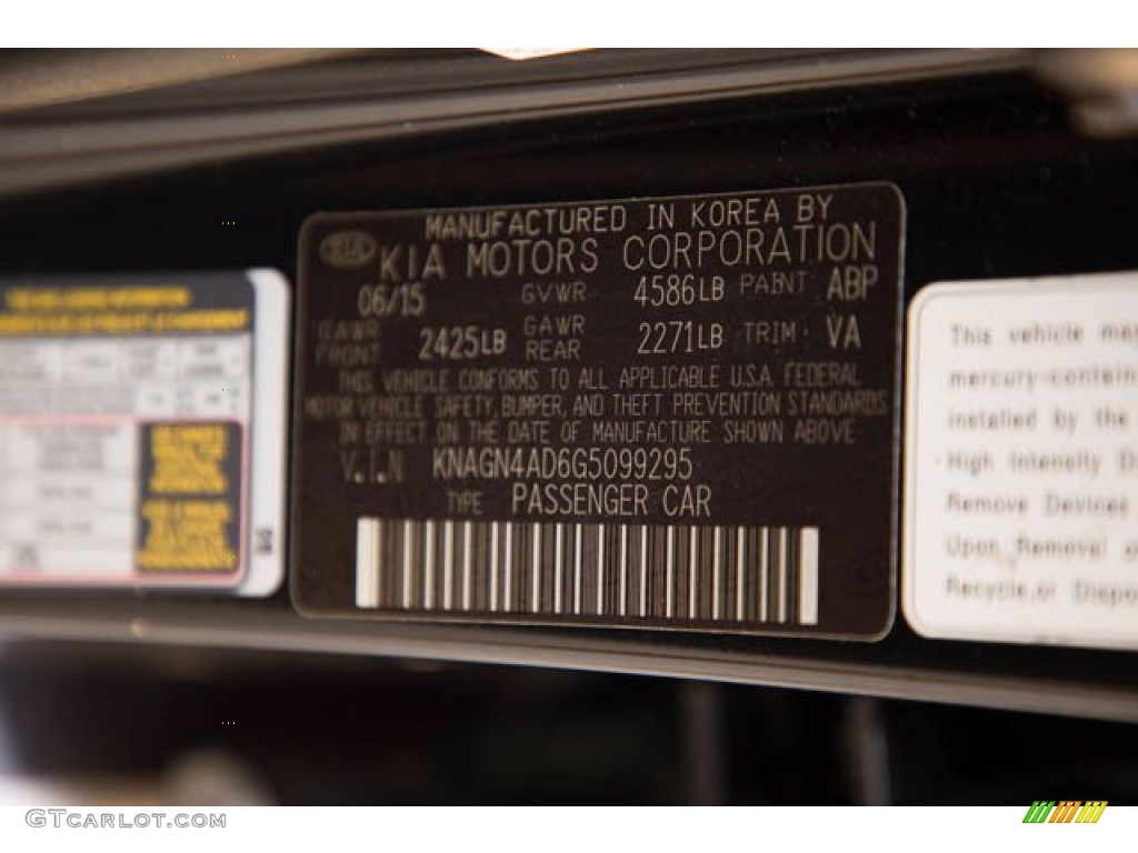 2016 Optima Color Code ABP for Aurora Black Pearl Photo #141227581