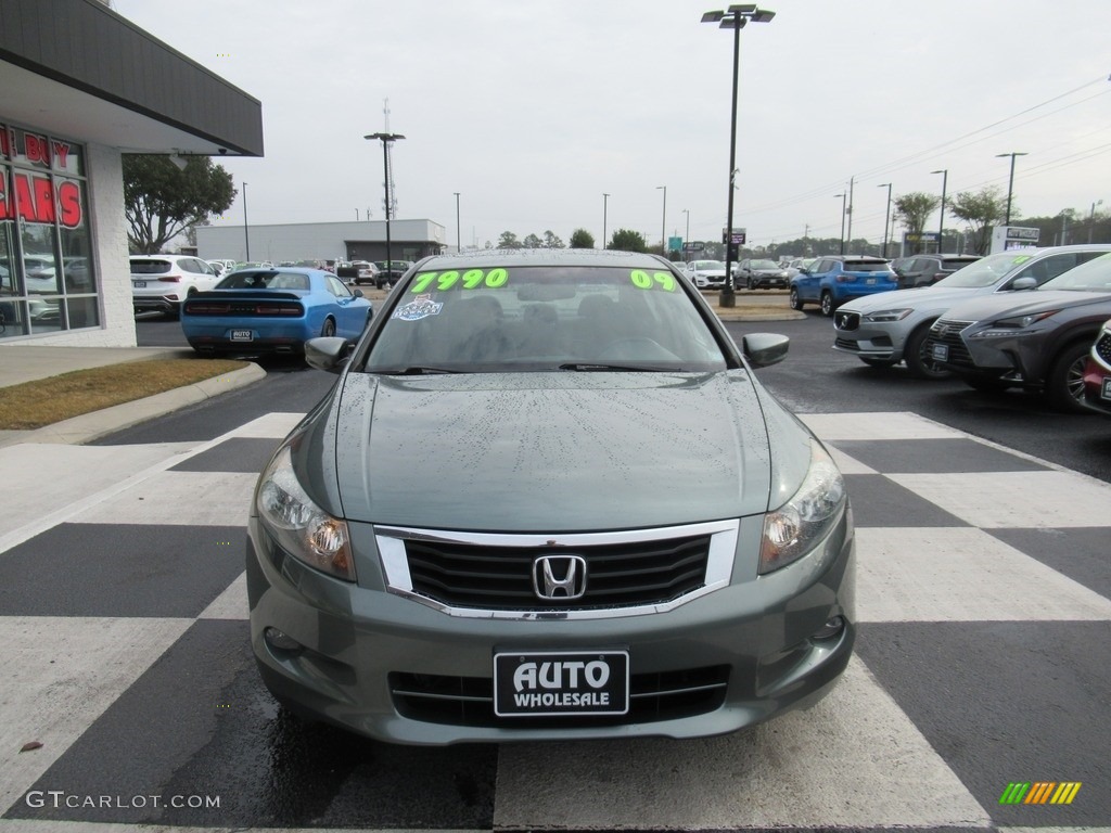 2009 Accord EX-L V6 Sedan - Mystic Green Metallic / Black photo #2