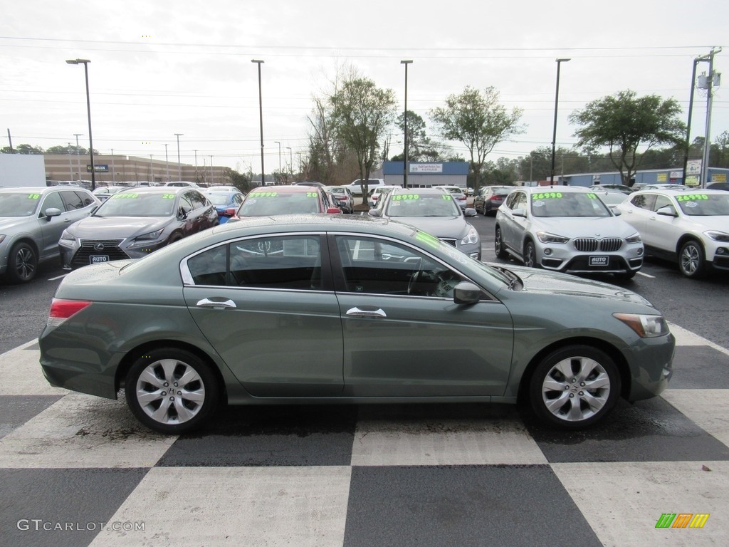 2009 Accord EX-L V6 Sedan - Mystic Green Metallic / Black photo #3