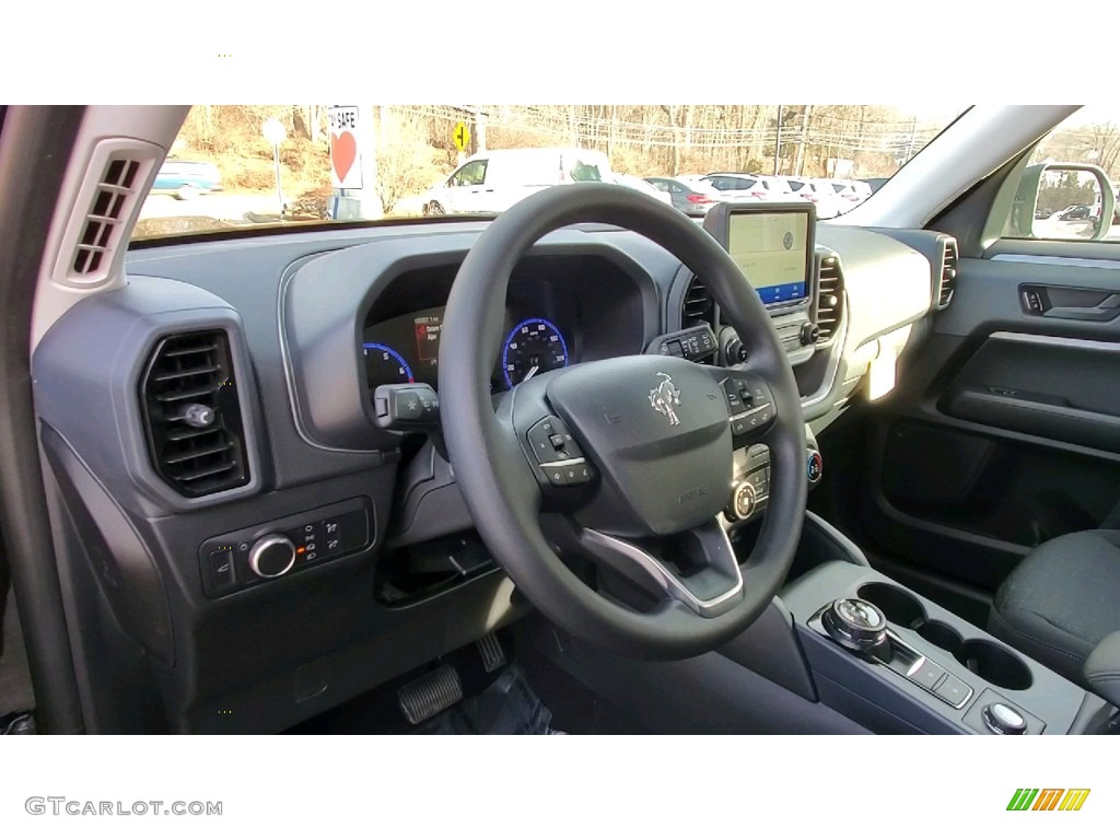 2021 Ford Bronco Sport Base 4x4 Ebony Steering Wheel Photo #141228962