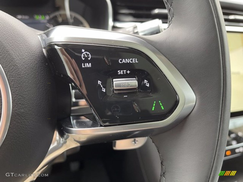 2021 Jaguar F-PACE P250 S Ebony/Ebony Steering Wheel Photo #141229774