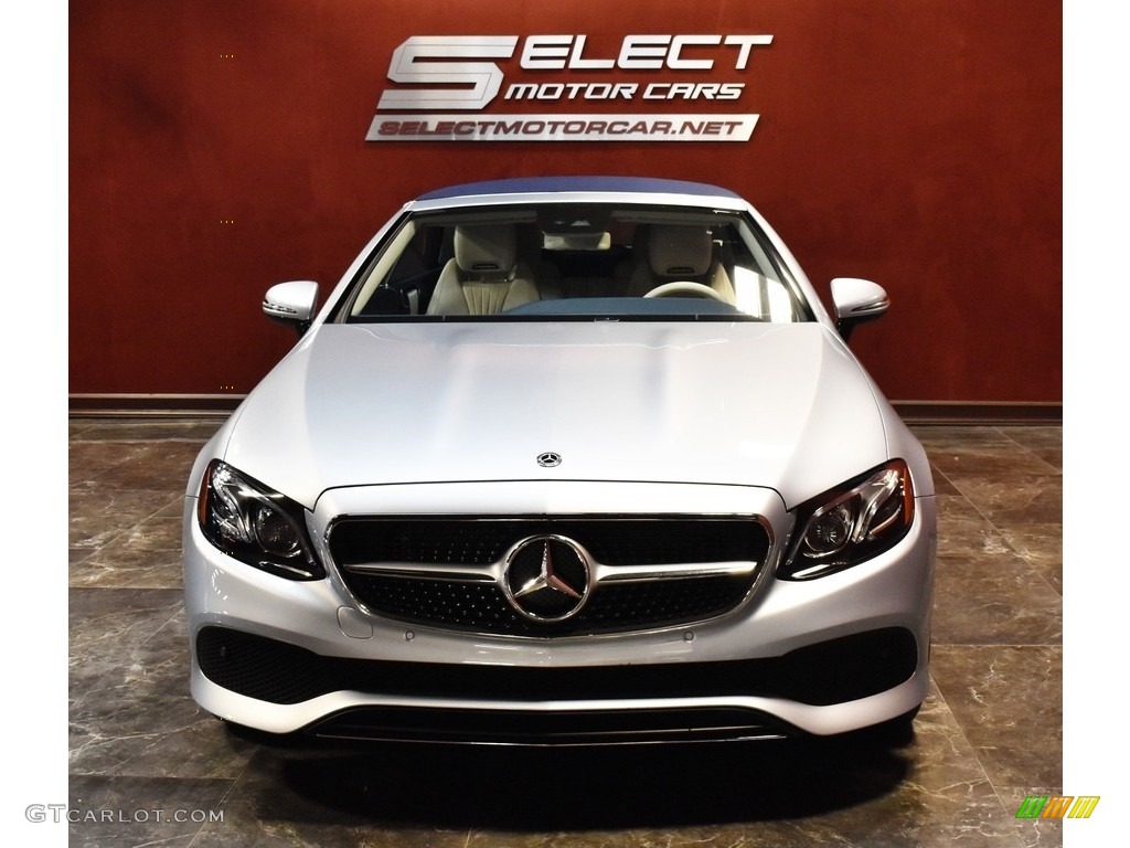 2018 E 400 Convertible - Diamond Silver Metallic / Macchiato Beige/Yacht Blue photo #2