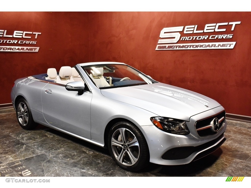 2018 E 400 Convertible - Diamond Silver Metallic / Macchiato Beige/Yacht Blue photo #8