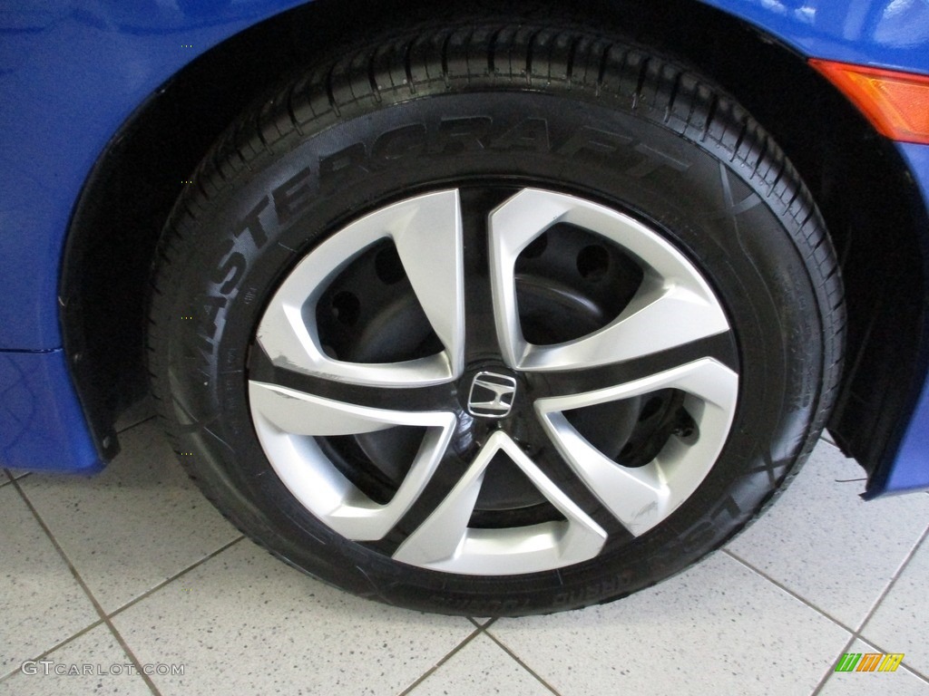 2018 Civic LX Sedan - Aegean Blue Metallic / Black photo #5