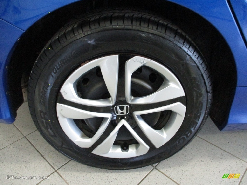 2018 Civic LX Sedan - Aegean Blue Metallic / Black photo #6