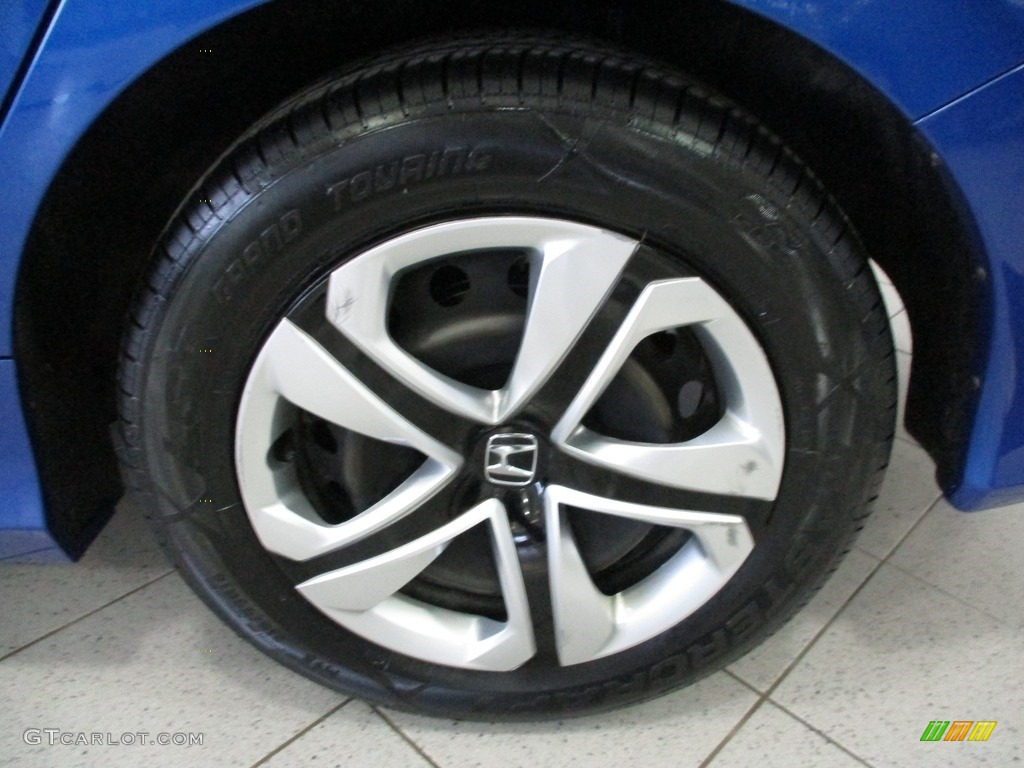 2018 Civic LX Sedan - Aegean Blue Metallic / Black photo #11