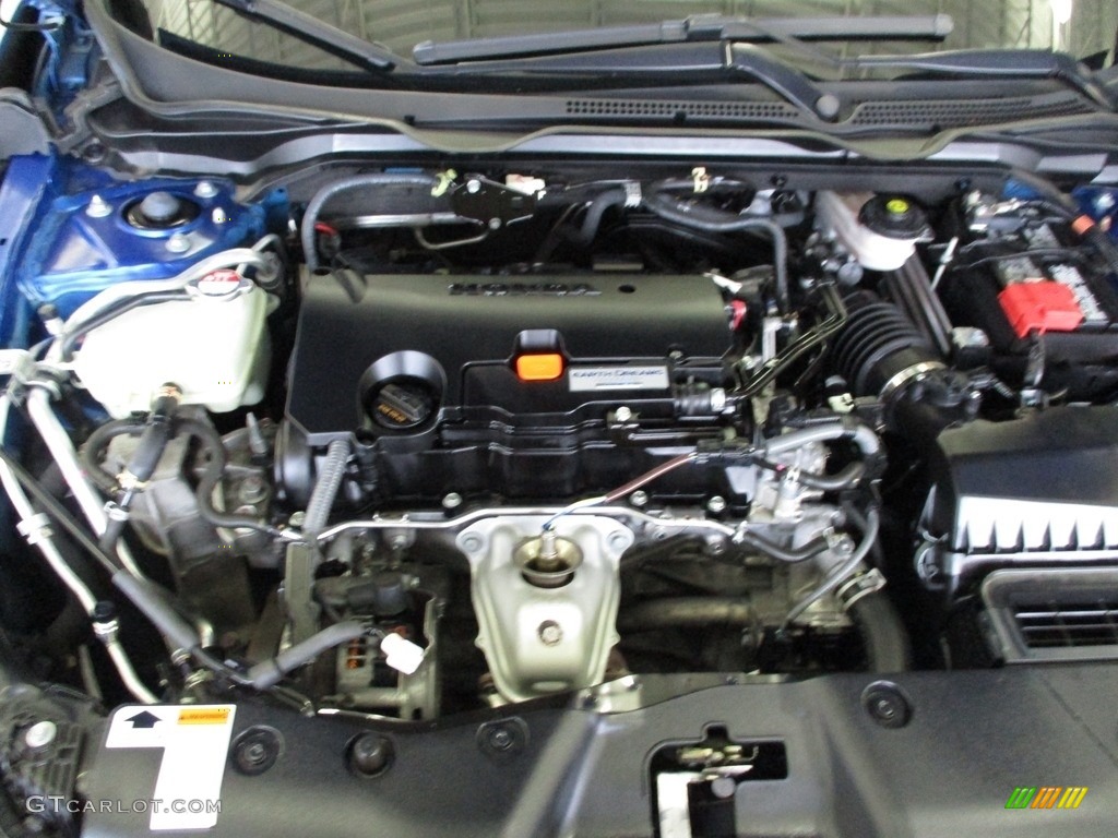 2018 Civic LX Sedan - Aegean Blue Metallic / Black photo #13