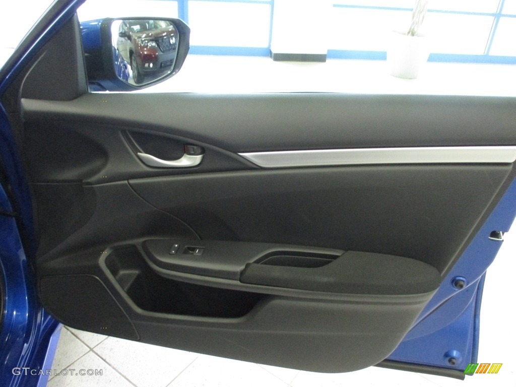 2018 Civic LX Sedan - Aegean Blue Metallic / Black photo #14